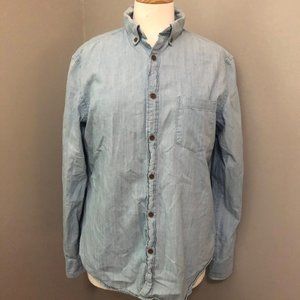 Old Navy Slim Light Chambray with Brown Buttons